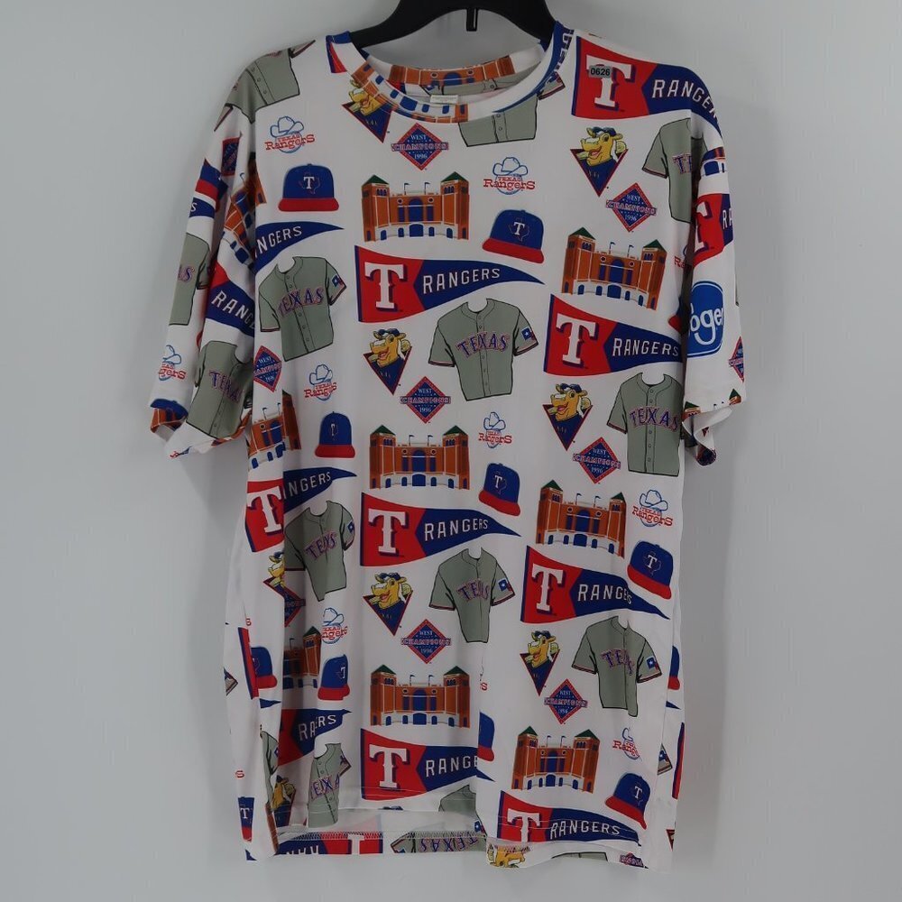Texas Rangers Full Print Front and Back Tee Size XL